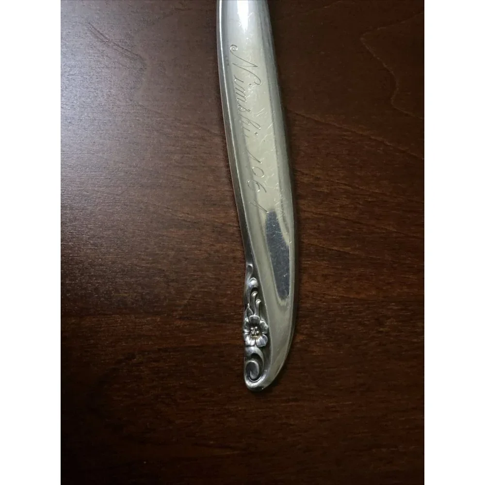 Wm Rogers Bros LEILANI 1847 Silverplate Pie Cake Server Monogram Vintage